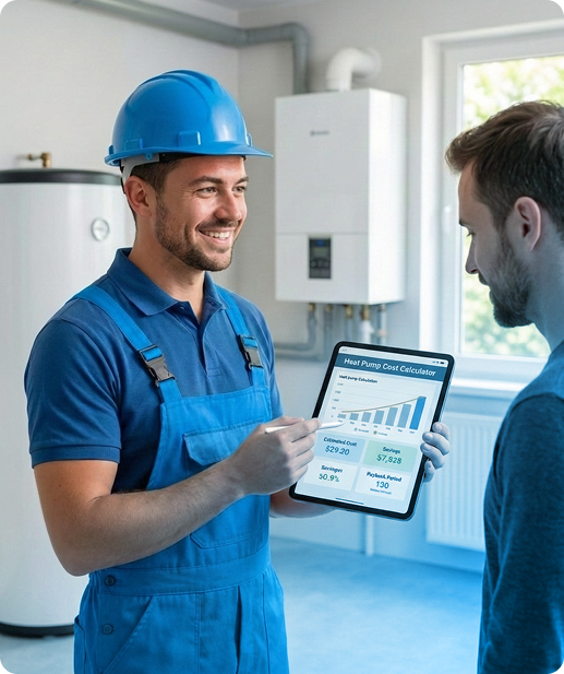 Technician with a tablet